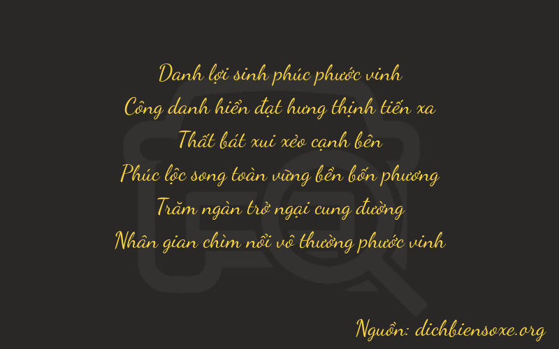 Thơ dịch biển số xe 22774
