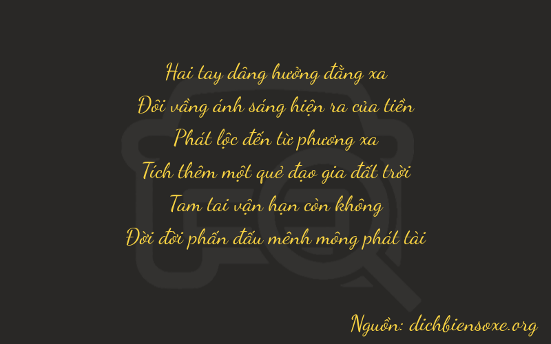 Thơ dịch biển số xe 22833
