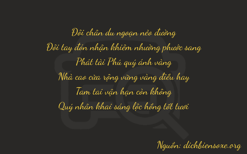 Thơ dịch biển số xe 22836