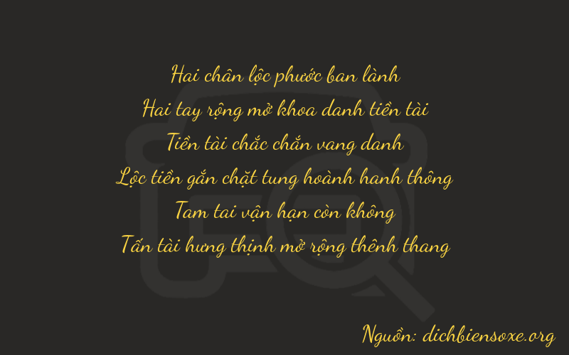 Thơ dịch biển số xe 22838