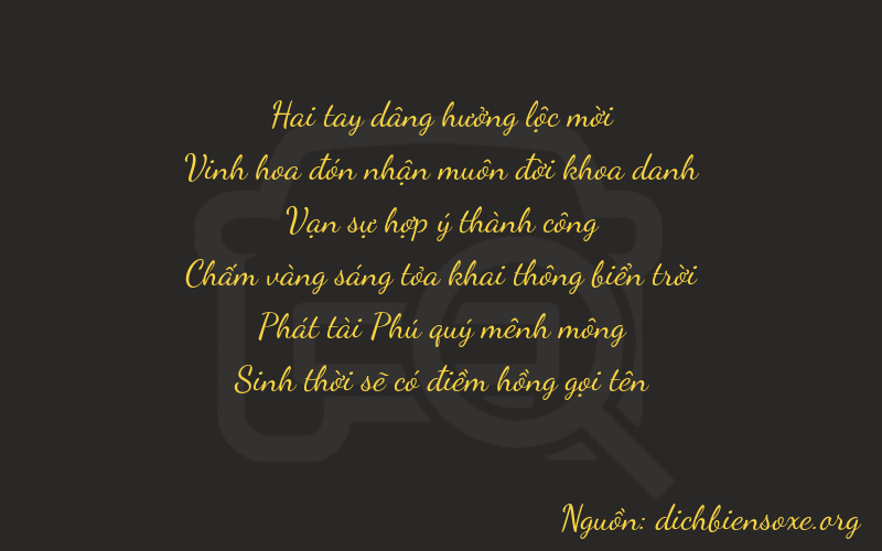 Thơ dịch biển số xe 22885