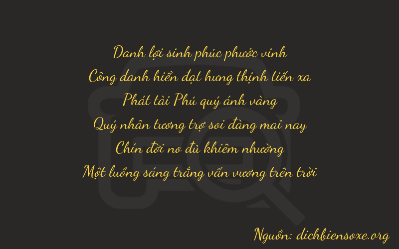 Thơ dịch biển số xe 22891