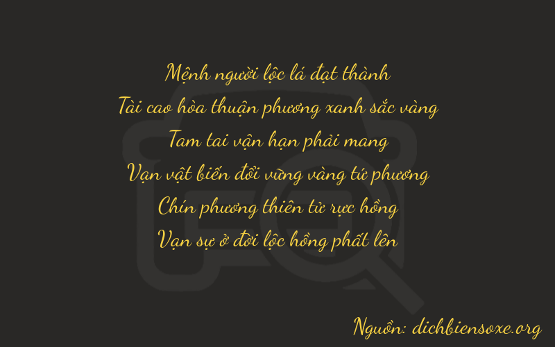 Thơ dịch biển số xe 23394