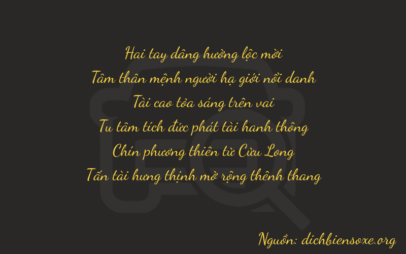 Thơ dịch biển số xe 23398
