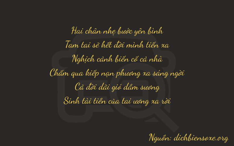Thơ dịch biển số xe 23415