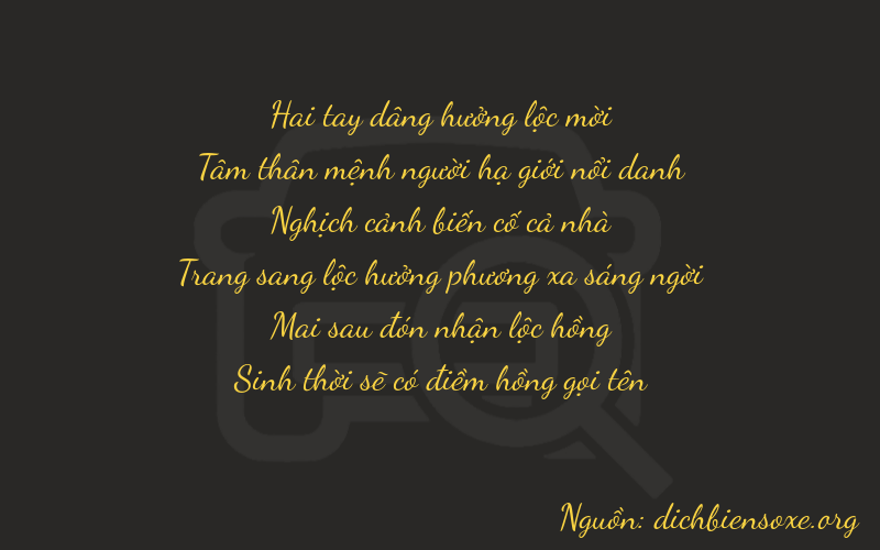 Thơ dịch biển số xe 23425