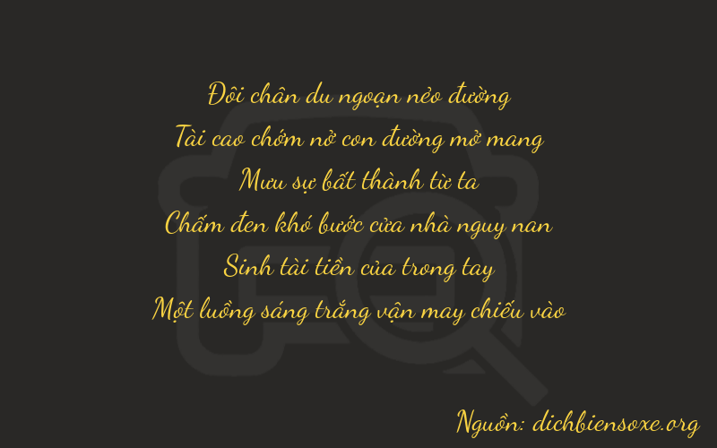 Thơ dịch biển số xe 23431
