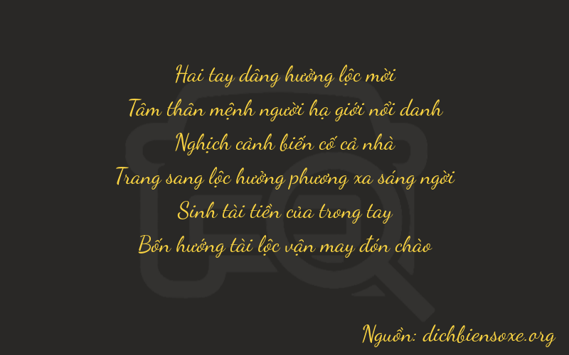 Thơ dịch biển số xe 23434