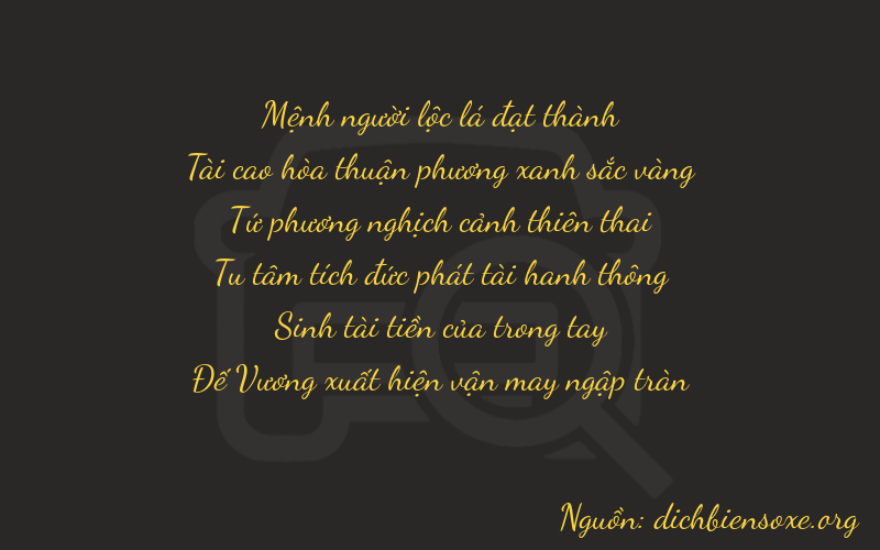 Thơ dịch biển số xe 23439