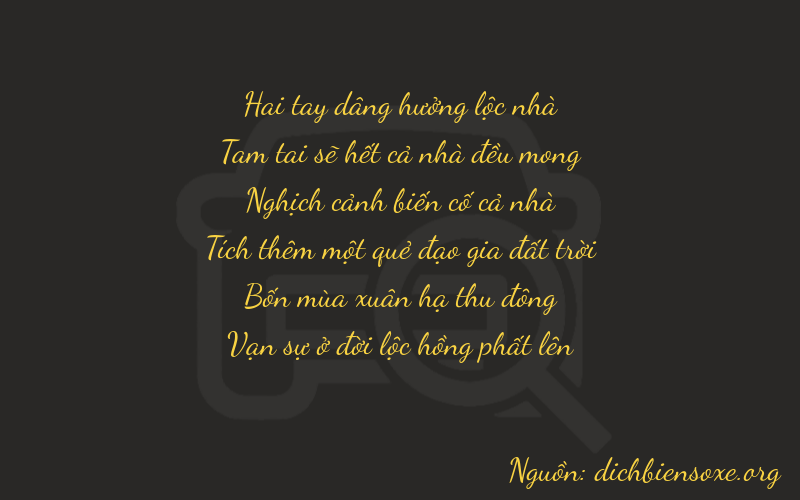 Thơ dịch biển số xe 23444