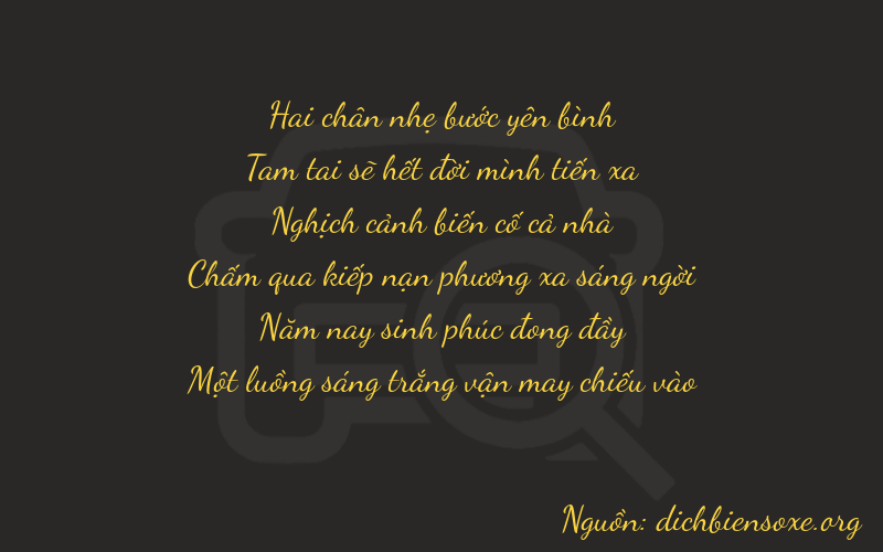 Thơ dịch biển số xe 23451