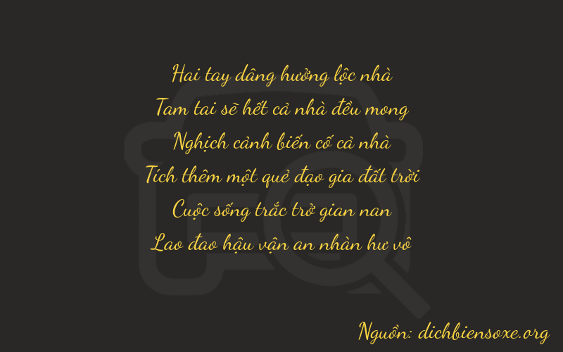 Thơ dịch biển số xe 23453