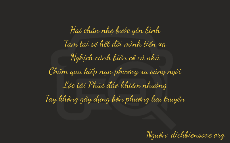 Thơ dịch biển số xe 23460