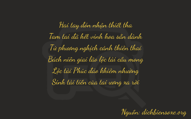 Thơ dịch biển số xe 23465