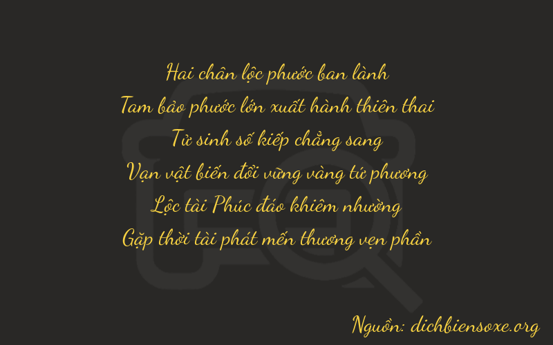 Thơ dịch biển số xe 23468