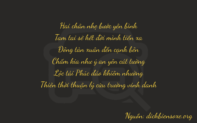 Thơ dịch biển số xe 23469