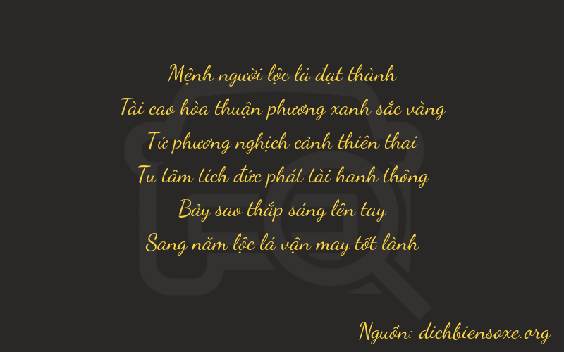 Thơ dịch biển số xe 23475