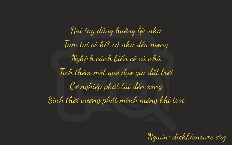 Thơ dịch biển số xe 23480