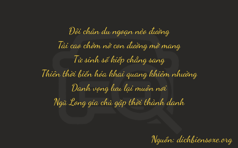 Thơ dịch biển số xe 23485