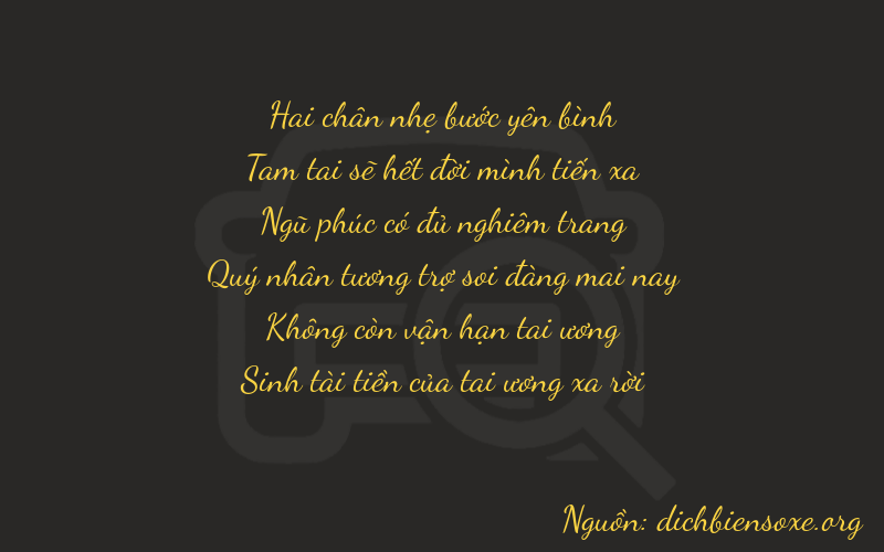 Thơ dịch biển số xe 23505
