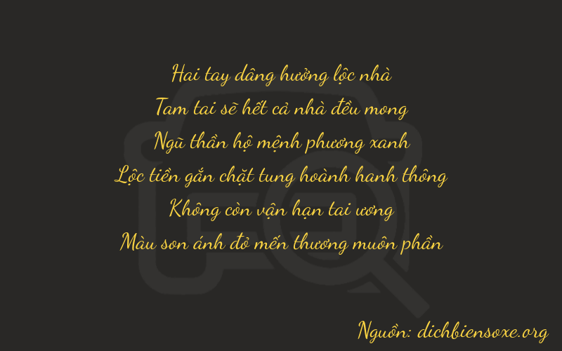 Thơ dịch biển số xe 23507