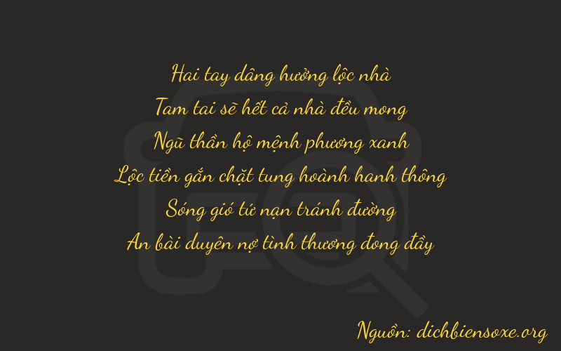 Thơ dịch biển số xe 23534