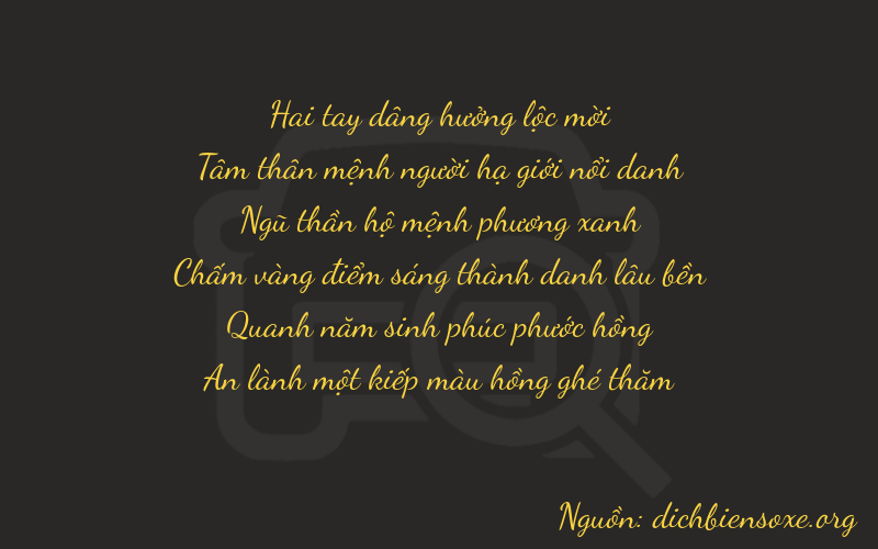 Thơ dịch biển số xe 23551