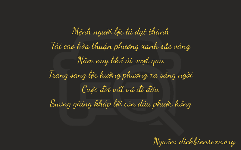 Thơ dịch biển số xe 23574