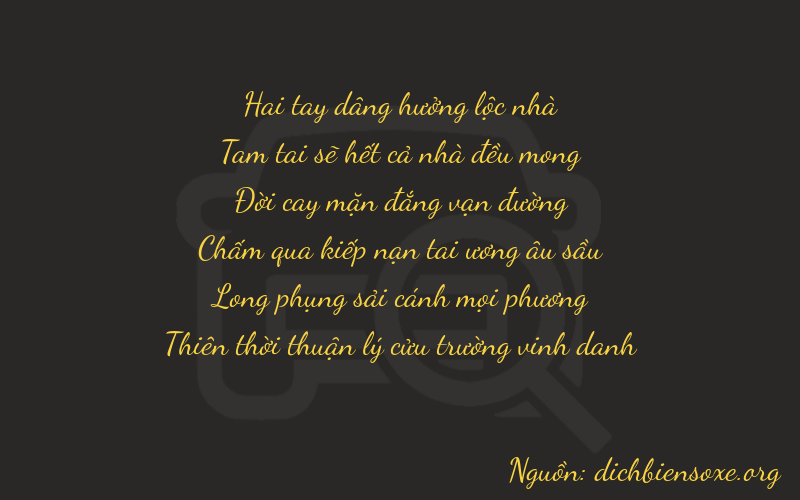 Thơ dịch biển số xe 23579