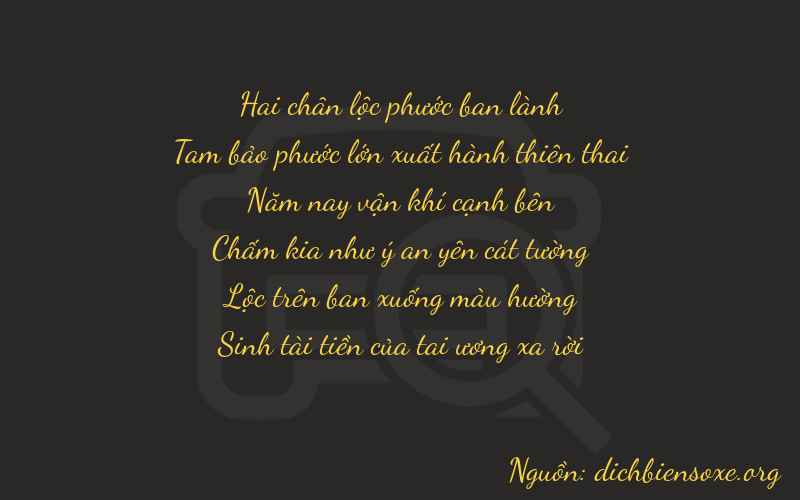 Thơ dịch biển số xe 23585
