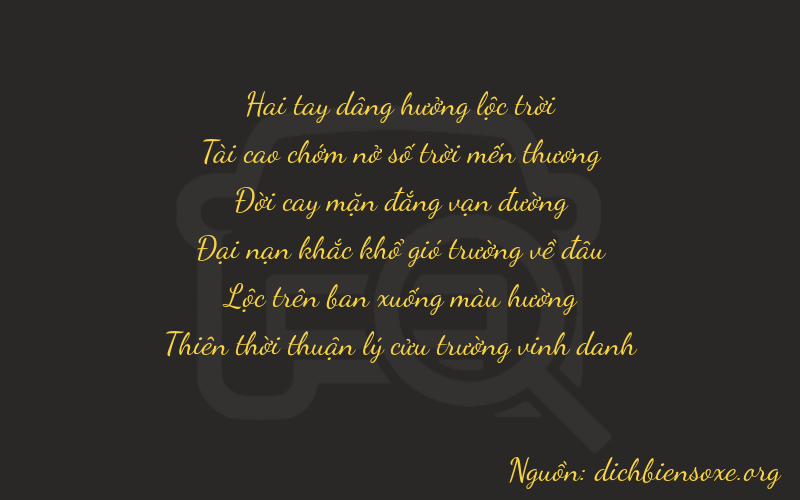 Thơ dịch biển số xe 23589