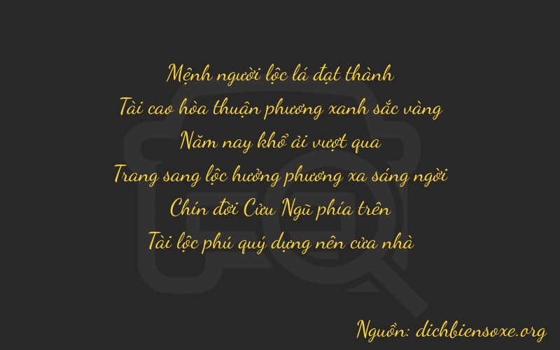 Thơ dịch biển số xe 23592