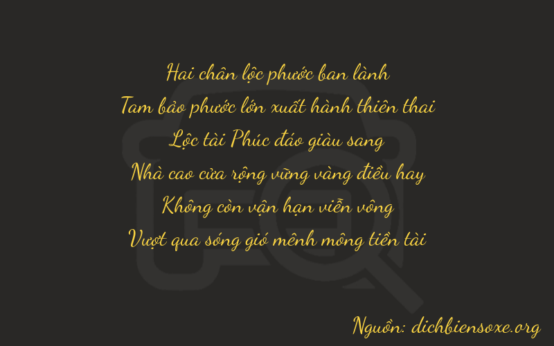 Thơ dịch biển số xe 23603