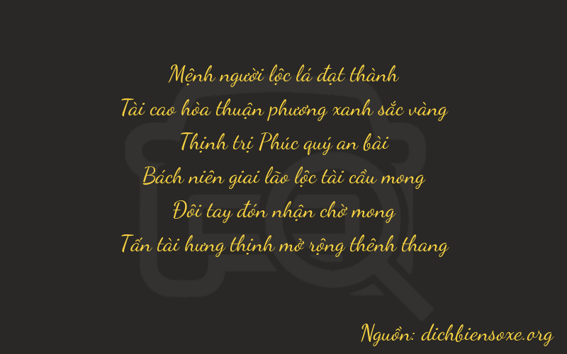 Thơ dịch biển số xe 23628