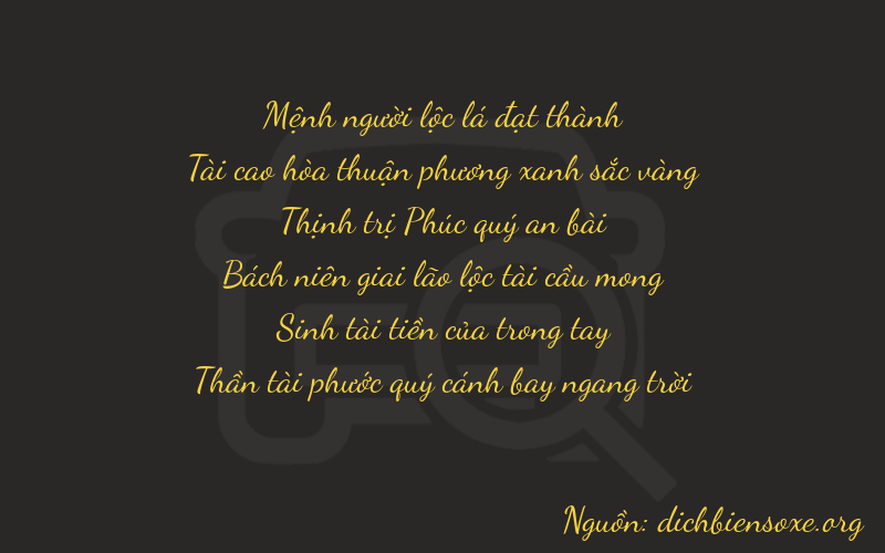 Thơ dịch biển số xe 23637