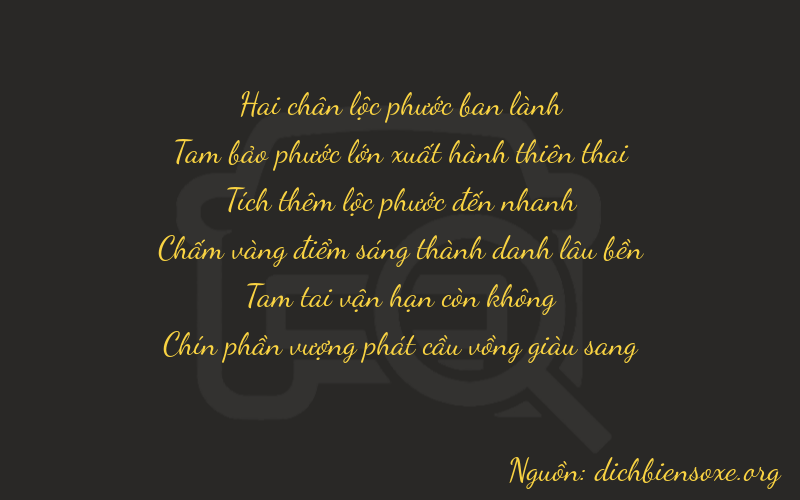Thơ dịch biển số xe 23639