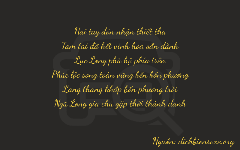 Thơ dịch biển số xe 23645