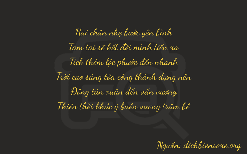 Thơ dịch biển số xe 23649