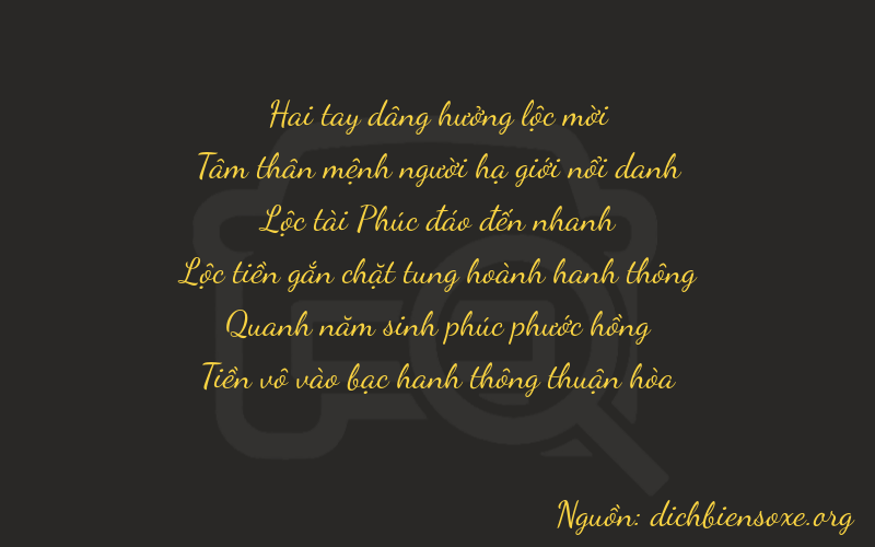 Thơ dịch biển số xe 23650