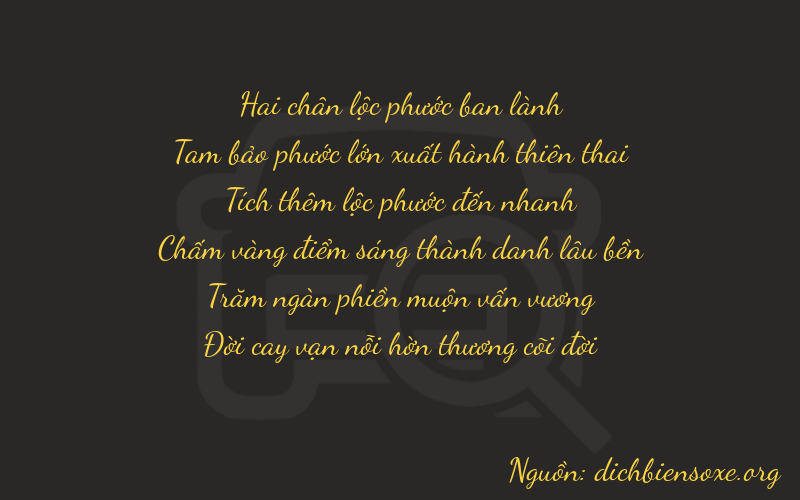 Thơ dịch biển số xe 23657