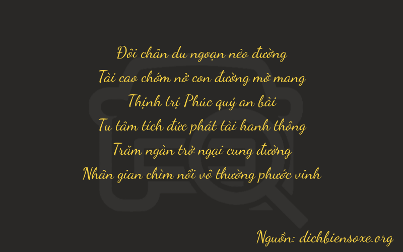 Thơ dịch biển số xe 23674