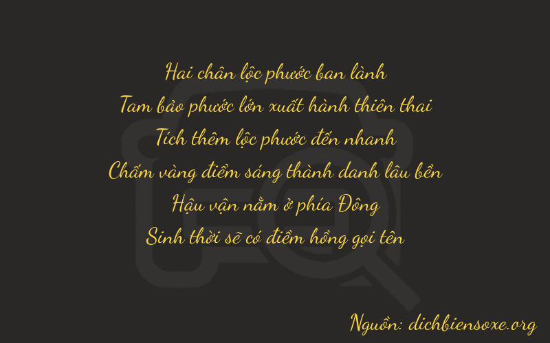 Thơ dịch biển số xe 23675
