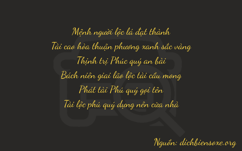 Thơ dịch biển số xe 23682