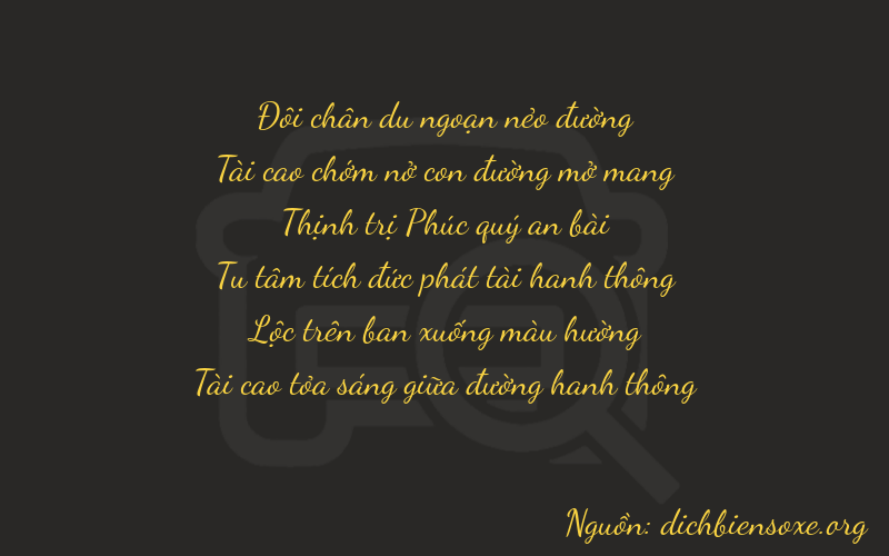 Thơ dịch biển số xe 23683