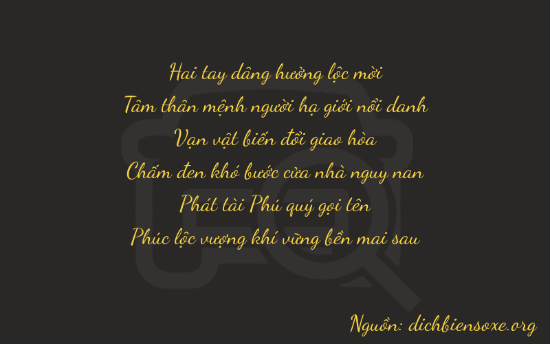 Thơ dịch biển số xe 23686