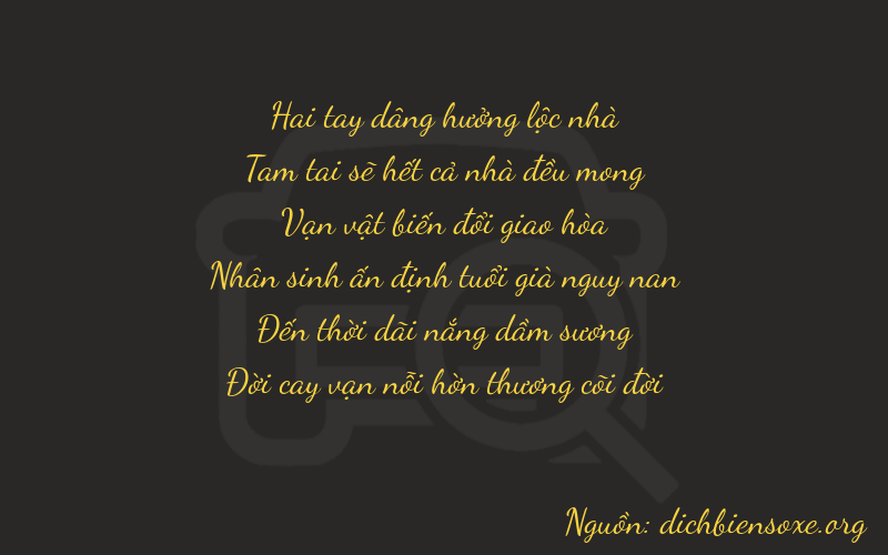 Thơ dịch biển số xe 23687