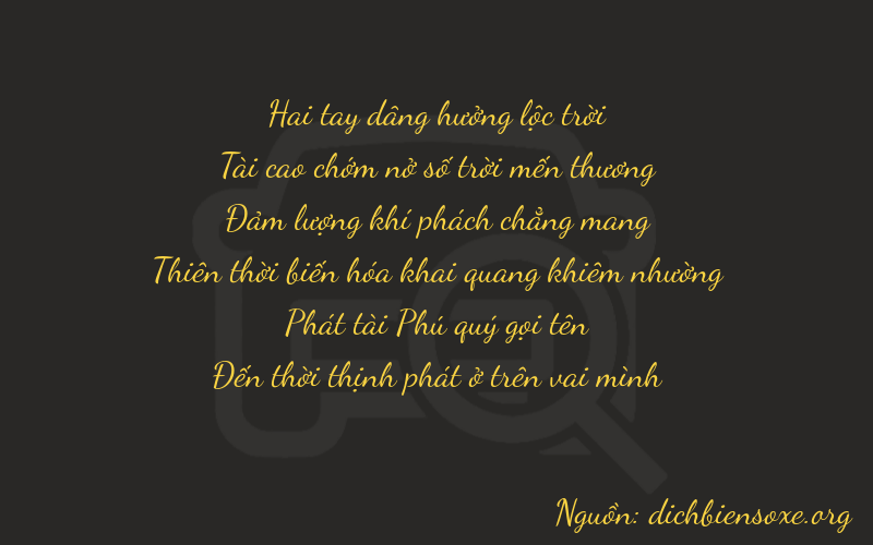 Thơ dịch biển số xe 23688