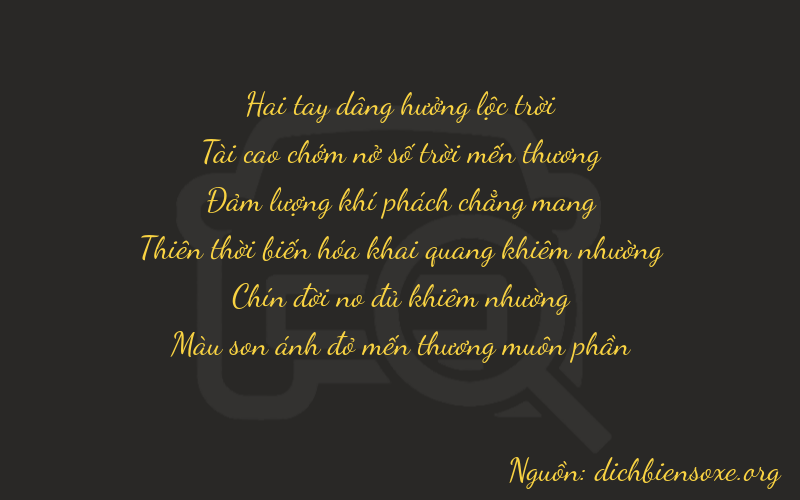 Thơ dịch biển số xe 23697
