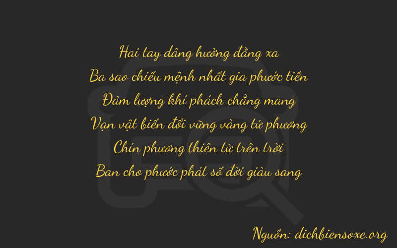 Thơ dịch biển số xe 23698