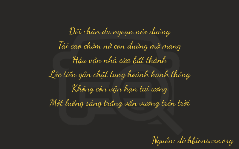Thơ dịch biển số xe 23701